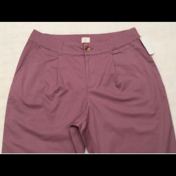 🛍A New Day Ankle Length Pants Lilac High Rise Cuffed Stretch, Pleated, Various - Picture 3 of 12